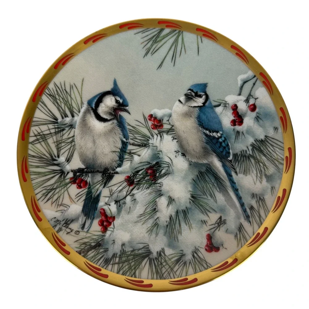 Lenox Winter Song Blue Jay Collector Plate Catherine McClung 1993 Limited Ed.